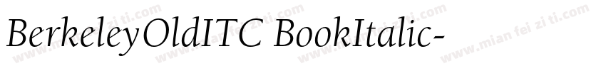 BerkeleyOldITC BookItalic字体转换